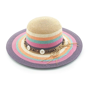 2020 High quality popular summer paper straw hat floppy women straw Hat