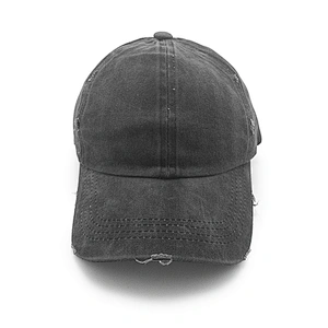 Customized Cheap Vintage Fashion Golf Dad Gorra Washed Distressed Denim Embellished Plain Hat And Cap Men And Women Baseball Cap