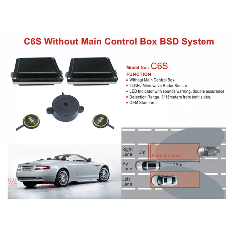 CISBO Without Control Box 24ghz Millimeter Radar Car BSD Blind Spot Detection System