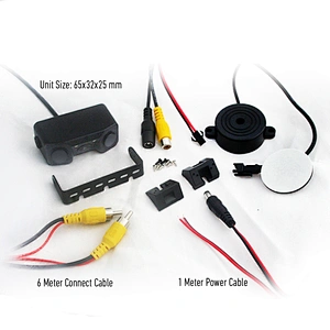 3 in 1 video parking sensor car rear view system for DIY installation