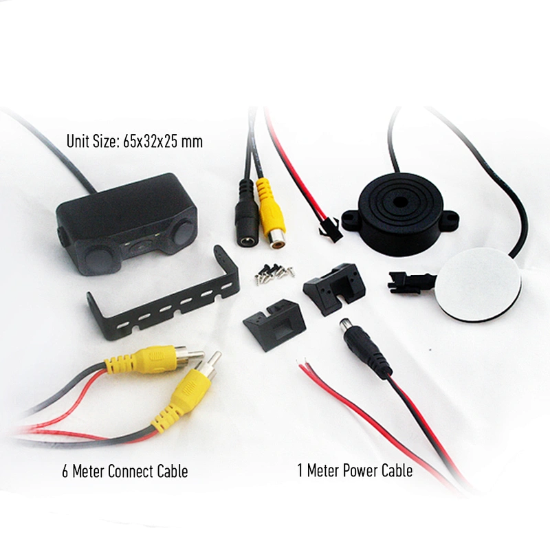 3 in 1 video parking sensor car rear view system for DIY installation