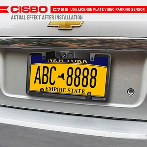 3 in 1 Car Reverse Camera And Parking Sensor American License Plate USA Number License Plate Video Parking Sensor