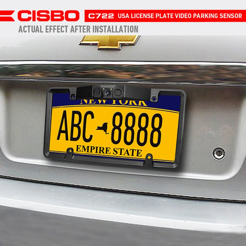 3 in 1 Car Reverse Camera And Parking Sensor American License Plate USA Number License Plate Video Parking Sensor