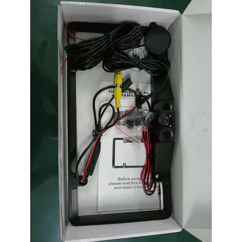3 in 1 Car Reverse Camera And Parking Sensor American License Plate USA Number License Plate Video Parking Sensor