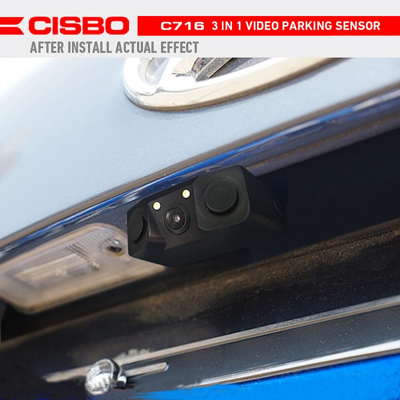 3 in 1 video parking sensor car rear view system for DIY installation