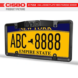 3 in 1 Car Reverse Camera And Parking Sensor American License Plate USA Number License Plate Video Parking Sensor