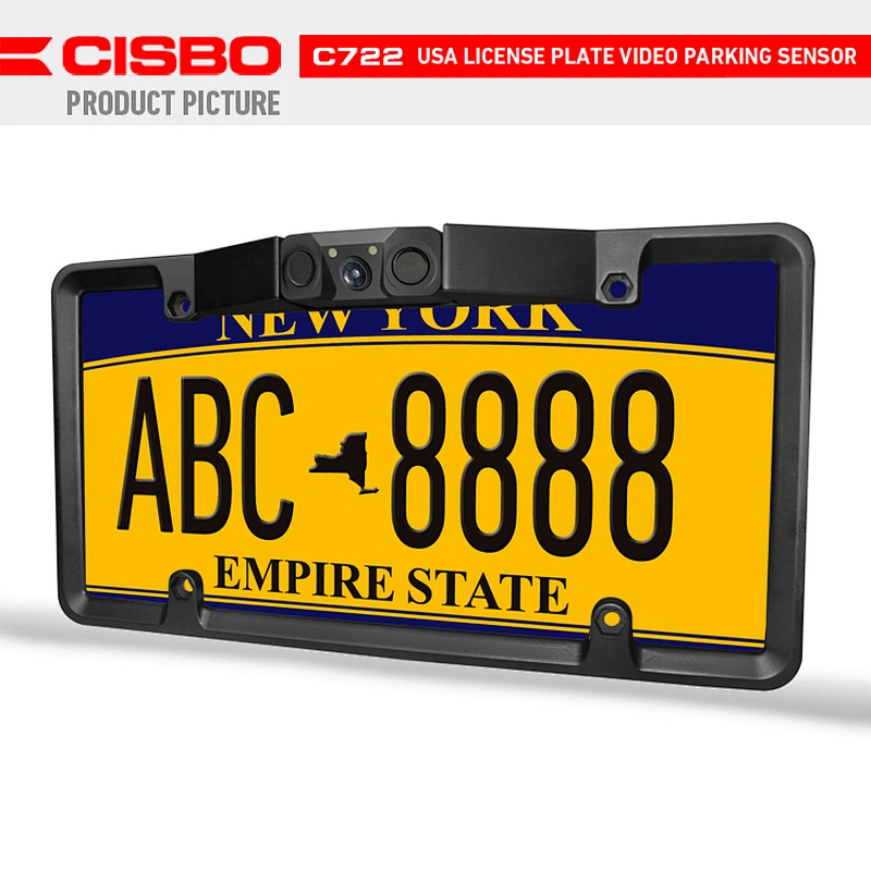 3 in 1 Car Reverse Camera And Parking Sensor American License Plate USA Number License Plate Video Parking Sensor