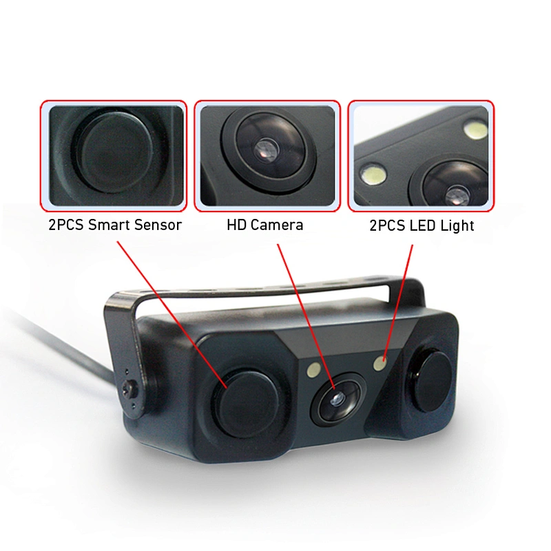 3 in 1 video parking sensor car rear view system for DIY installation
