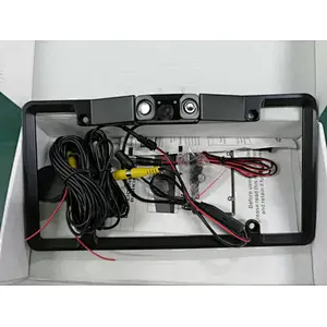 3 in 1 Car Reverse Camera And Parking Sensor American License Plate USA Number License Plate Video Parking Sensor