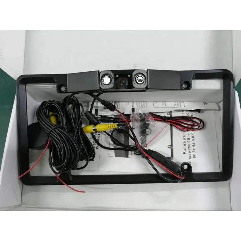 3 in 1 Car Reverse Camera And Parking Sensor American License Plate USA Number License Plate Video Parking Sensor