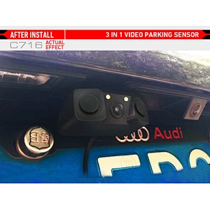 3 in 1 video parking sensor car rear view system for DIY installation