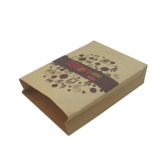 Custom kraft paper bag without handle for burger