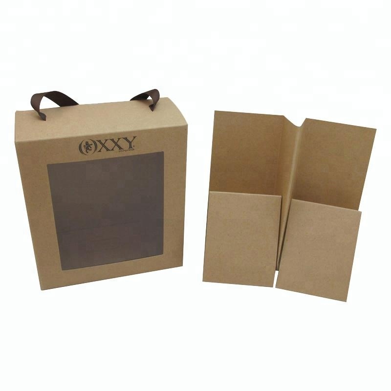 Custom Kraft Paper Baby Shoe Take Out Pacakging Box Of Footwear With Logo For Kids With Handle