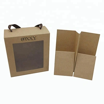 Custom Kraft Paper Baby Shoe Take Out Pacakging Box Of Footwear With Logo For Kids With Handle