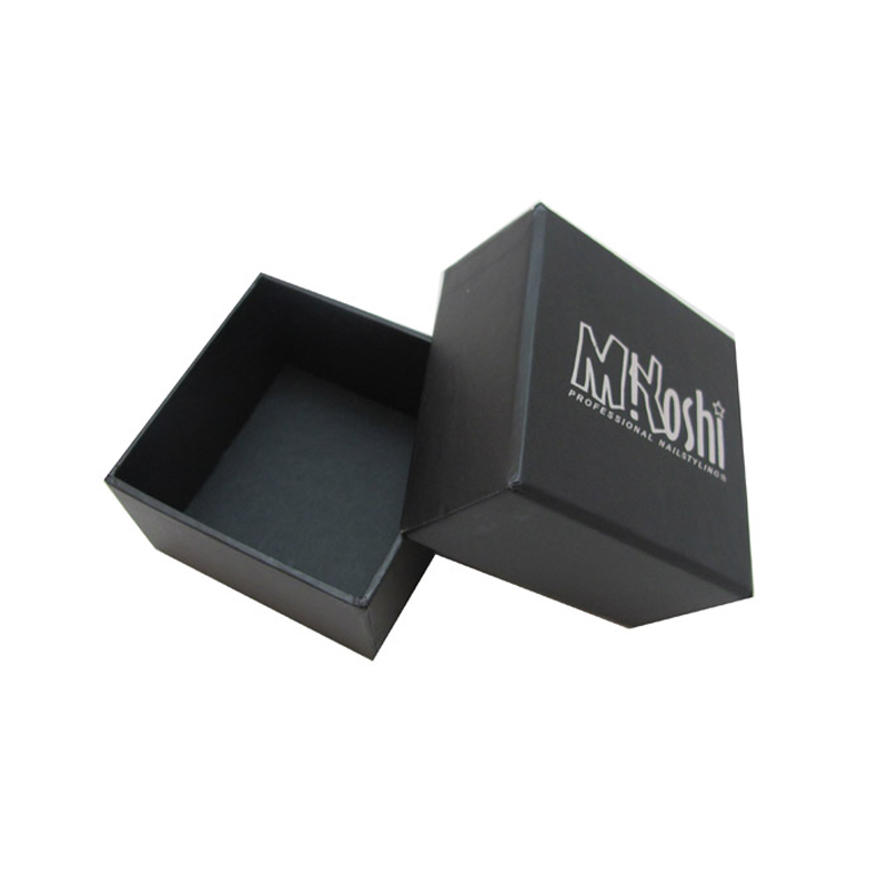 Chinese supplier custom logo printed black jewelry packaging