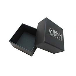 Chinese supplier custom logo printed black jewelry packaging