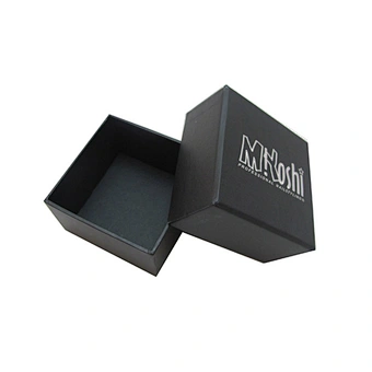Chinese supplier custom logo printed black jewelry packaging