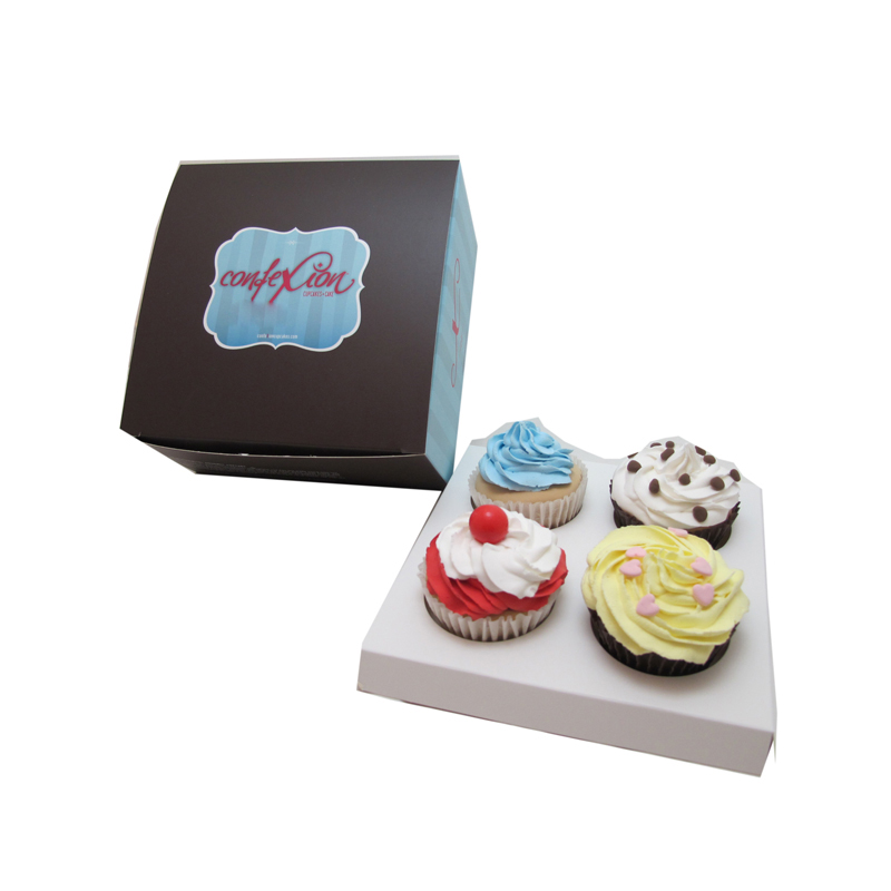 Custom printed decorative paper cupcake boxes and cake boxes