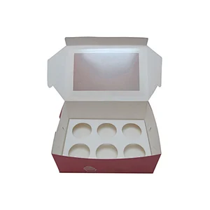 Pink mini cake packaging cupcake boxes with custom logo
