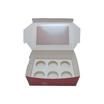 Pink mini cake packaging cupcake boxes with custom logo