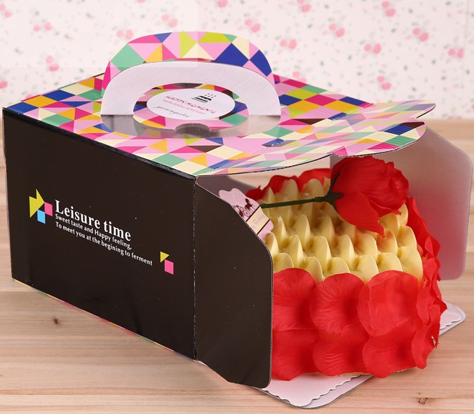 Custom paperboard bakery cake box packaging
