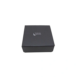 Chinese supplier custom logo printed black jewelry packaging