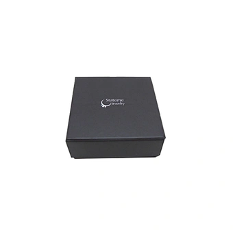 Chinese supplier custom logo printed black jewelry packaging