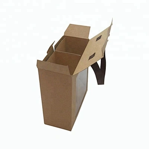 Custom Kraft Paper Baby Shoe Take Out Pacakging Box Of Footwear With Logo For Kids With Handle