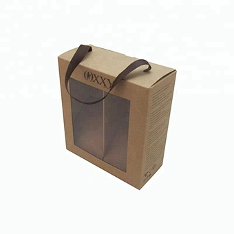 Custom Kraft Paper Baby Shoe Take Out Pacakging Box Of Footwear With Logo For Kids With Handle