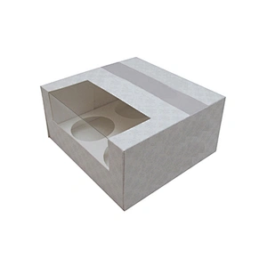 Wholesale custom paper cupcake packaging box with clear window