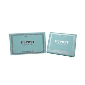 Elegant paper gift box silver logo printing