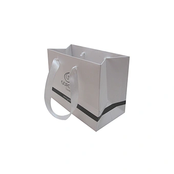 Custom made full color laminated shopping paper bag with logo print