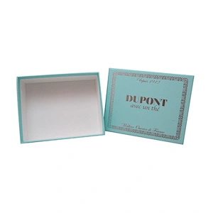 Elegant paper gift box silver logo printing