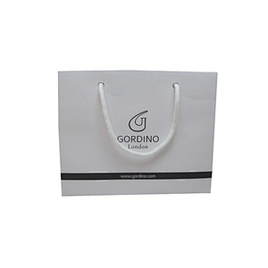 Custom made full color laminated shopping paper bag with logo print