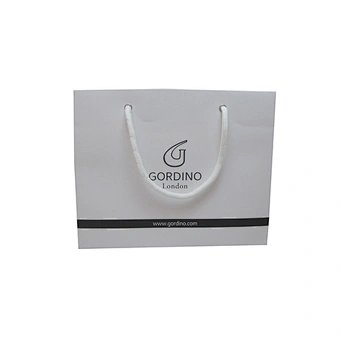 Custom made full color laminated shopping paper bag with logo print