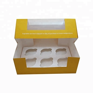 Cheap custom printed food clear bakery boxes with window