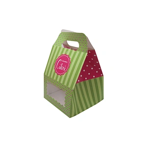 Lovely different house shaped custom cupcake gift boxes