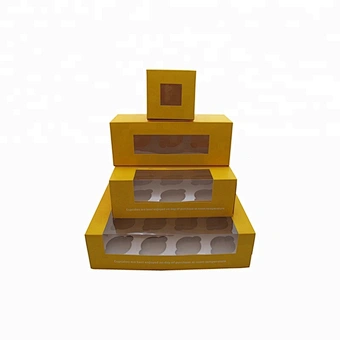Cheap custom printed food clear bakery boxes with window