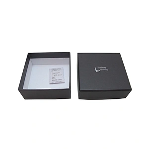 Chinese supplier custom logo printed black jewelry packaging