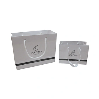 Custom made full color laminated shopping paper bag with logo print