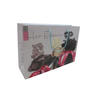 Customized hair extension paper bag packaging for hair