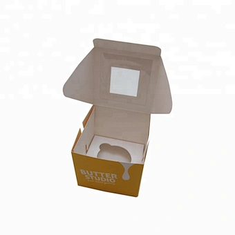 Cheap custom printed food clear bakery boxes with window