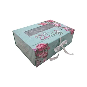 Noble blue cake flower cupcake box wholesale