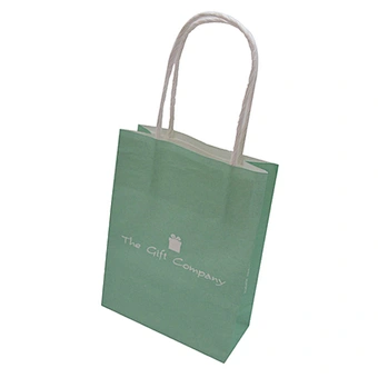 Custom logo printing paper bag with twist handle