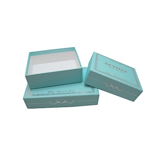 Elegant paper gift box silver logo printing