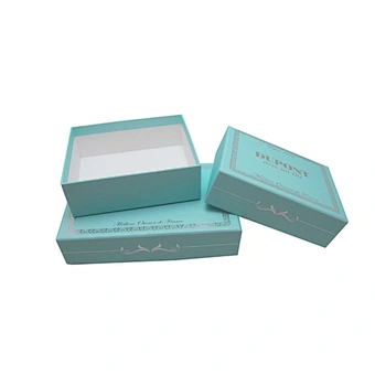 Elegant paper gift box silver logo printing