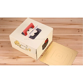 Custom paperboard bakery cake box packaging