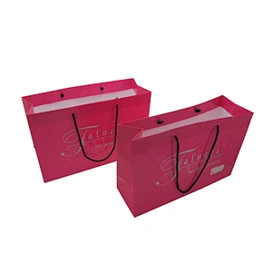 Custom Pink Color Printed Retail Bags with Logo