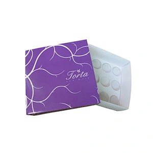 Elegant food packaging box with insert