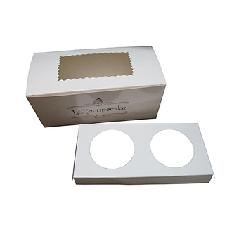 New high quality clear plastic window cupcake box packaging